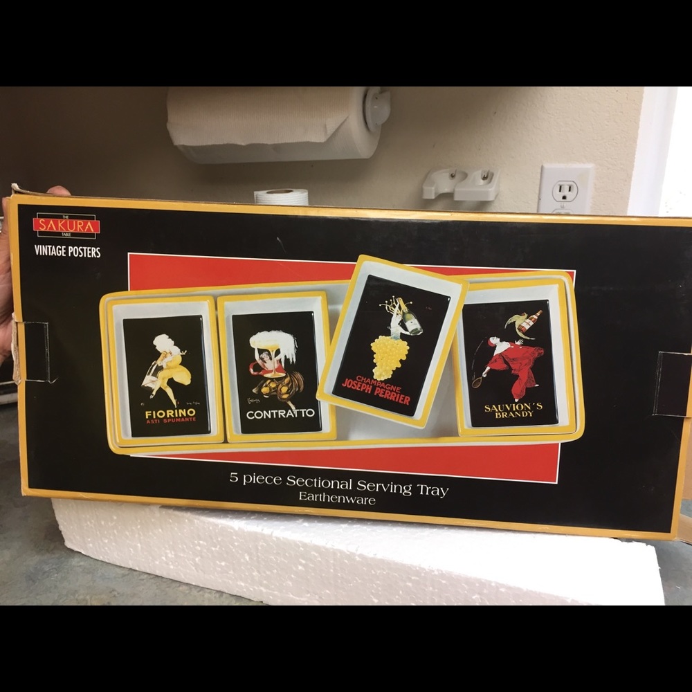 5 pcs sectional serving tray